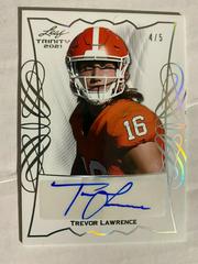 Trevor Lawrence [Silver] #TPA-TL1 Football Cards 2021 Leaf Trinity Portrait Autographs Prices
