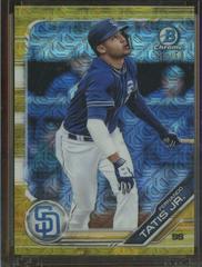Fernando Tatis Jr. [Looking Up Gold Refractor] Baseball Cards 2019 Bowman Mega Box Chrome Prices