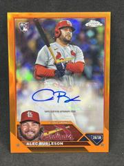 Alec Burleson [Orange] Baseball Cards 2023 Topps Chrome Update Autographs Prices