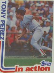 Tony Perez [In Action Blackless] #256 Baseball Cards 1982 Topps Prices