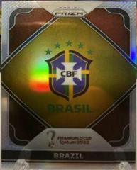 Brazil [Silver] Soccer Cards 2022 Panini Prizm World Cup Team Badges Prices