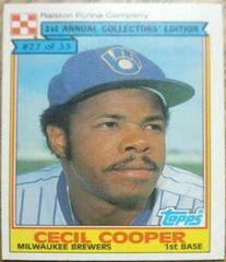 Cecil Cooper Baseball Cards 1984 Topps Cereal Series Prices