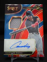 Connor Wong [Blue Pulsar] Baseball Cards 2022 Panini Select Rookie Jersey Autographs Prices