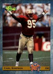 Carl Simpson #96 Football Cards 1993 Classic Prices