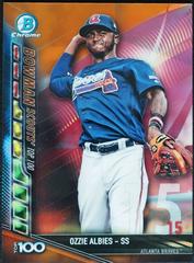 Ozzie Albies [Orange Refractor] #BTP-15 Baseball Cards 2017 Bowman Scouts' Top 100 Prices