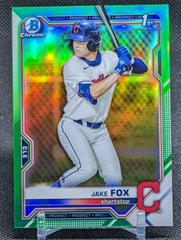 Jake Fox [Green Refractor] Baseball Cards 2021 Bowman Draft Chrome Prices