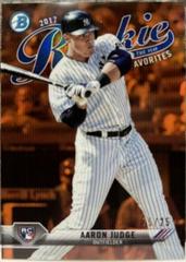 Aaron Judge [Orange] Baseball Cards 2017 Bowman Rookie of the Year Favorites Prices