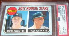 Aaron Judge,  Tyler Austin [Blue Border] #214 Baseball Cards 2017 Topps Heritage Prices
