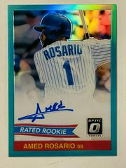 Amed Rosario [Aqua] Baseball Cards 2018 Panini Donruss Optic Rated Rookie Retro 1984 Signatures Prices