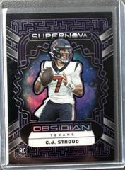 C.J. Stroud [Purple Electric Etch] #140 Football Cards 2023 Panini Obsidian Prices