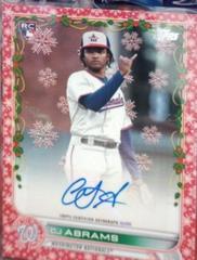 CJ Abrams #WHA-CA Baseball Cards 2022 Topps Holiday Autographs Prices