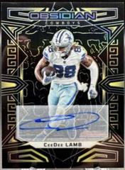 CeeDee Lamb [Yellow Electric Etch] #27 Football Cards 2023 Panini Obsidian Signature Prices