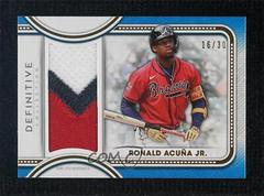 Ronald Acuna Jr. [Blue] #DJR-RA Baseball Cards 2022 Topps Definitive Jumbo Relic Collection Prices