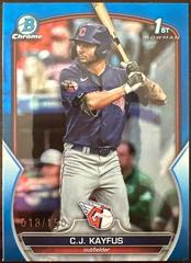C. J. Kayfus [Blue] Baseball Cards 2023 Bowman Draft Chrome Prices