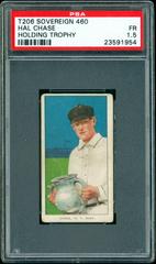 Hal Chase [Holding Trophy] Baseball Cards 1909 T206 Sovereign 460 Prices