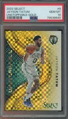 Jayson Tatum [Gold] #9 Basketball Cards 2022 Panini Select Unstoppable Prices