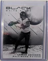 Lamar Jackson #WN-2 Football Cards 2023 Panini Black White Night Prices