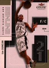 Tim Duncan Basketball Cards 2003 Fleer Genuine Insider Prices