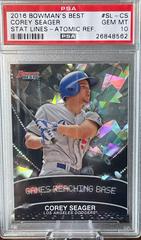 Corey Seager [Atomic Refractor] #SL-CS Baseball Cards 2016 Bowman's Best Stat Lines Prices