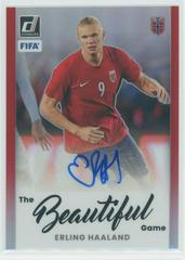 Erling Haaland [Red] #BA-EH Soccer Cards 2022 Panini Donruss Beautiful Game Autographs Prices