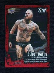 Malakai Black [Red] Wrestling Cards 2022 Upper Deck AEW Debut Dates Prices