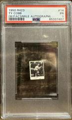 Ty Cobb [w/ Facsimile Autograph] #14 Baseball Cards 1950 R423 Prices