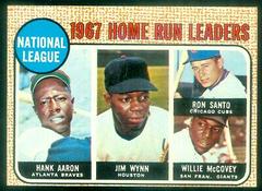 Hank Aaron, Willie McCovery, Jim Wynn & Ron Santo 2001 Topps Archives 1967  National League Home Run Leaders Card #207