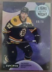 Patrice Bergeron [Pink] #LN-PB Hockey Cards 2022 Upper Deck Synergy Light Up The Night Prices