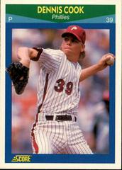Dennis Cook #75 Baseball Cards 1990 Score Rising Stars Prices