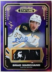 Brad Marchand [Autograph Black] #15 Hockey Cards 2021 Upper Deck Stature Prices
