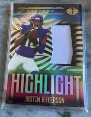 Justin Jefferson [Gold] #HS-JJ Football Cards 2021 Panini Illusions Highlight Swatches Prices