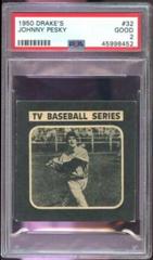 Johnny Pesky #32 Baseball Cards 1950 Drake's Prices