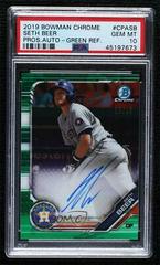 Seth Beer [Green Refractor] #CPA-SB Baseball Cards 2019 Bowman Chrome Prospects Autographs Prices