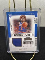Miles McBride #RTS-MMC Basketball Cards 2021 Panini Contenders Rookie Ticket Swatches Prices