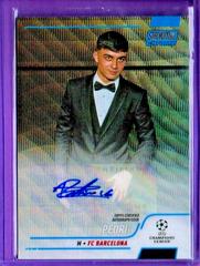 Pedri [Blue Wave] #CA-PED Soccer Cards 2021 Stadium Club Chrome UEFA Champions League Autographs Prices