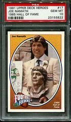Joe Namath [1985 Hall of Fame] #17 Football Cards 1991 Upper Deck Heroes Prices