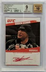 Brock Lesnar [Red Ink] #FA-BL Ufc Cards 2009 Topps UFC Round 2 Autographs Prices