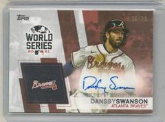 Dansby Swanson [Red] #WCA-DS Baseball Cards 2022 Topps World Series Champion Autographs Prices