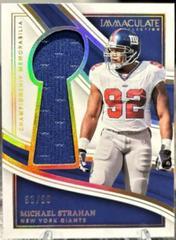 Michael Strahan #12 Football Cards 2023 Panini Immaculate Championship Memorabilia Prices
