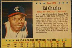 Ed Charles [Hand Cut] #89 Baseball Cards 1963 Post Cereal Prices