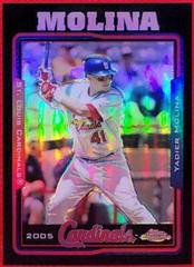 Yadier Molina [Black Refractor] #463 Baseball Cards 2005 Topps Chrome Prices