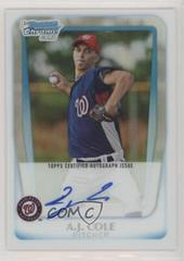 A. J. Cole [Refractor Autograph] #BCP160 Baseball Cards 2011 Bowman Chrome Prospects Prices