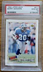 Barry Sanders #511 Football Cards 1992 Upper Deck Prices