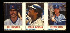 Bill Buckner, Freddie Patek, Reggie Jackson [Hand Cut Panel] Baseball Cards 1978 Hostess Prices