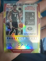 Anthony Edwards [Gold Autograph] Basketball Cards 2020 Panini Contenders Draft Picks Prices