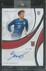 Josh Sargent Soccer Cards 2018 Panini Immaculate Rookie Autographs Prices