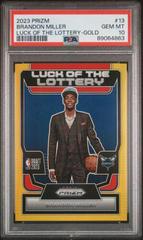 Brandon Miller [Gold] #13 Basketball Cards 2023 Panini Prizm Luck of the Lottery Prices