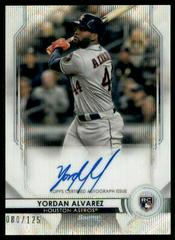 Yordan Alvarez [Wave Refractor] #YA Baseball Cards 2020 Bowman Sterling Rookie Autographs Prices
