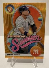 Aaron Judge [Orange] Baseball Cards 2023 Topps Pristine Swings of Summer Prices