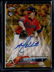A.J. Minter [Gold Wave Refractor] #RA-AM Baseball Cards 2018 Topps Chrome Rookie Autograph Prices